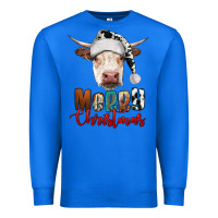 True Royal merry christmas hereford cow Premium Sweatshirt - RanaPortraitStore