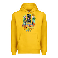 Lemon summer vibes messy bun Premium Hoodie - BarkalooDesign