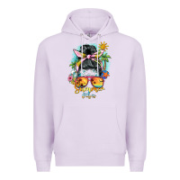 Lilac summer vibes messy bun Premium Hoodie - BarkalooDesign