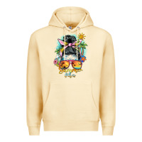 Pina Colada summer vibes messy bun Premium Hoodie - BarkalooDesign