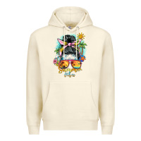 Sandshell summer vibes messy bun Premium Hoodie - BarkalooDesign