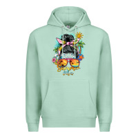 Seafoam summer vibes messy bun Premium Hoodie - BarkalooDesign