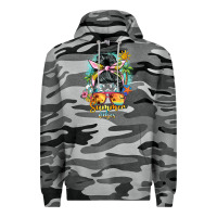 Slate Camo summer vibes messy bun Premium Hoodie - BarkalooDesign