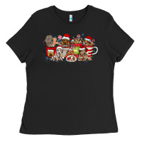 Christmas Dog Coffee Ladies Tee | Teevron