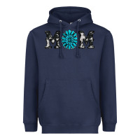 Navy cowhide with gemstone Heavyweight Hoodie - RanaPortraitStore