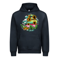 Navy Campeche State Of Mexico Map Urban Hoodie - RanaPortraitStore