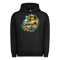 Pigment Black Campeche State Of Mexico Map Urban Hoodie - RanaPortraitStore
