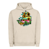 Pigment French Oak Campeche State Of Mexico Map Urban Hoodie - RanaPortraitStore