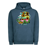 Pigment Midnight Navy Campeche State Of Mexico Map Urban Hoodie - RanaPortraitStore