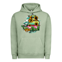 Pigment Oil Green Campeche State Of Mexico Map Urban Hoodie - RanaPortraitStore