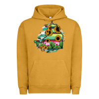 Pigment Peanut Butter Campeche State Of Mexico Map Urban Hoodie - RanaPortraitStore