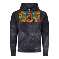 Cloud Black german shepherd with sunflowers license plate Vintage Hoodie - Artiststas