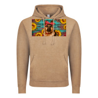 Vintage Coffee german shepherd with sunflowers license plate Vintage Hoodie - Artiststas