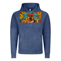 Vintage Denim german shepherd with sunflowers license plate Vintage Hoodie - Artiststas
