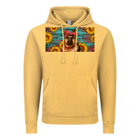 Vintage Mustard german shepherd with sunflowers license plate Vintage Hoodie - Artiststas