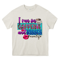 Cream I run on caffeine and kisses Heavy Core Tee - FaDigitalArtStudio