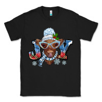 Black Christmas snow cow joy Classic Tee - BarkalooDesign