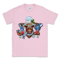 Bubblegum Pink Christmas snow cow joy Classic Tee - BarkalooDesign