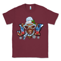 Burgundy Christmas snow cow joy Classic Tee - BarkalooDesign