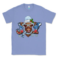 Colony Blue Christmas snow cow joy Classic Tee - BarkalooDesign