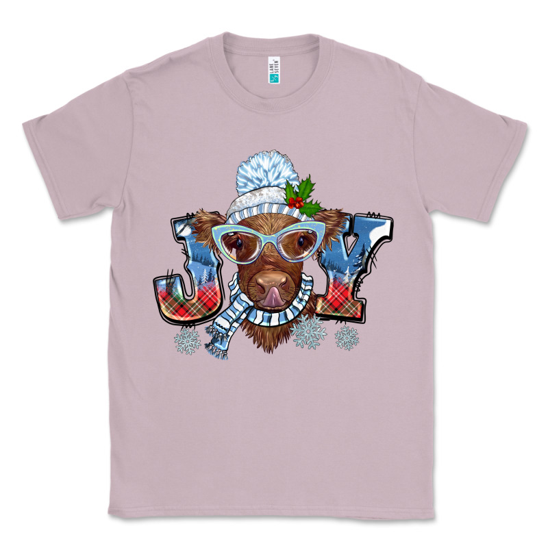 Christmas Snow Cow Joy Classic Tee by BarkalooDesign | Teevron