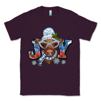 Plum Christmas snow cow joy Classic Tee - BarkalooDesign
