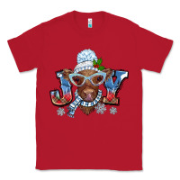 Red Christmas snow cow joy Classic Tee - BarkalooDesign