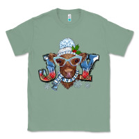 Sage Christmas snow cow joy Classic Tee - BarkalooDesign