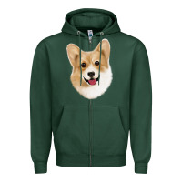 Sports Green Corgi Zipper Hoodie - Jasminsmagicworld