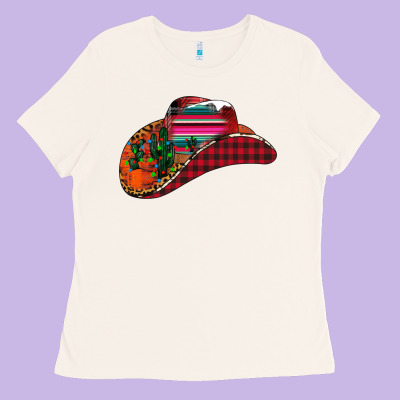 Christmas Cowboy Ladies Tee Designed By Cowhidedigitalart