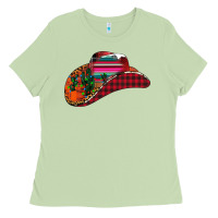 Matcha Christmas Cowboy Ladies Tee - CowhideDigitalArt