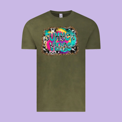 Summer Vibes Vintage Tee Designed By Cowhidedigitalart