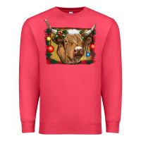 Cardinal highland cow christmas Premium Sweatshirt - RanaPortraitStore