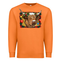 Carrot highland cow christmas Premium Sweatshirt - RanaPortraitStore
