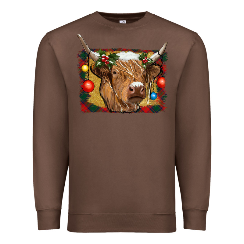 Highland Cow Christmas Premium Sweatshirt by RanaPortraitStore | Teevron