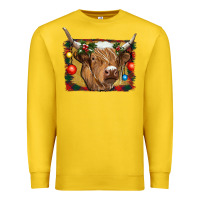 Lemon highland cow christmas Premium Sweatshirt - RanaPortraitStore