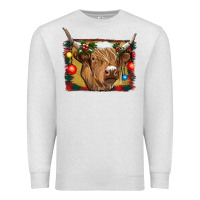 Oatmeal Heather highland cow christmas Premium Sweatshirt - RanaPortraitStore
