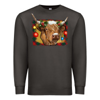 Smoke highland cow christmas Premium Sweatshirt - RanaPortraitStore