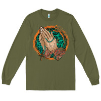 Army Green god bless you Long Sleeve Tee - RacoonDesign