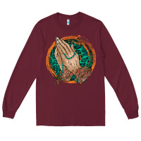 Burgundy god bless you Long Sleeve Tee - RacoonDesign