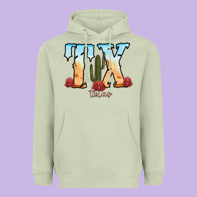 Texas Cactus Heavyweight Hoodie Designed By Ranaportraitstore