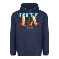 Navy texas cactus Heavyweight Hoodie - RanaPortraitStore