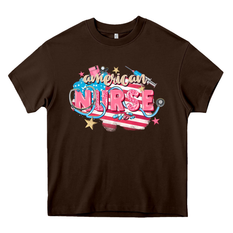 American Nurse Heavy Core Tee by FaDigitalArtStudio | Teevron