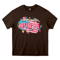 Chocolate Brown American Nurse Heavy Core Tee - FaDigitalArtStudio