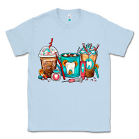 Dusty Blue Dentist Coffee Cups Classic Tee - FaDigitalArtStudio
