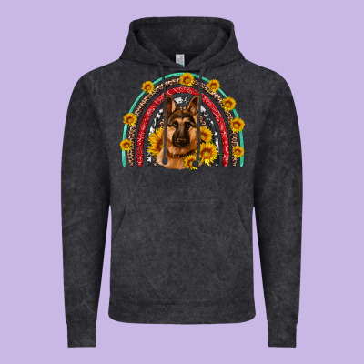 German Shepherd Rainbow Vintage Hoodie Designed By Artiststas