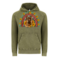 Vintage Olive german shepherd rainbow Vintage Hoodie - Artiststas