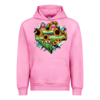 Fuchsia Pink Chiapas State Of Mexico Map Urban Hoodie - RanaPortraitStore