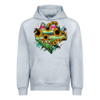 Heather Grey Chiapas State Of Mexico Map Urban Hoodie - RanaPortraitStore