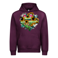 Mauve Wine Chiapas State Of Mexico Map Urban Hoodie - RanaPortraitStore